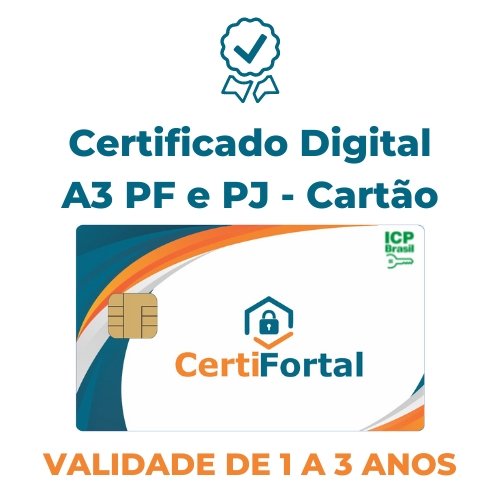 Certificado Digital A3 - Cartão